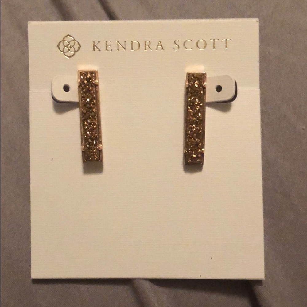 Kendra Scott gold druzy earrings
